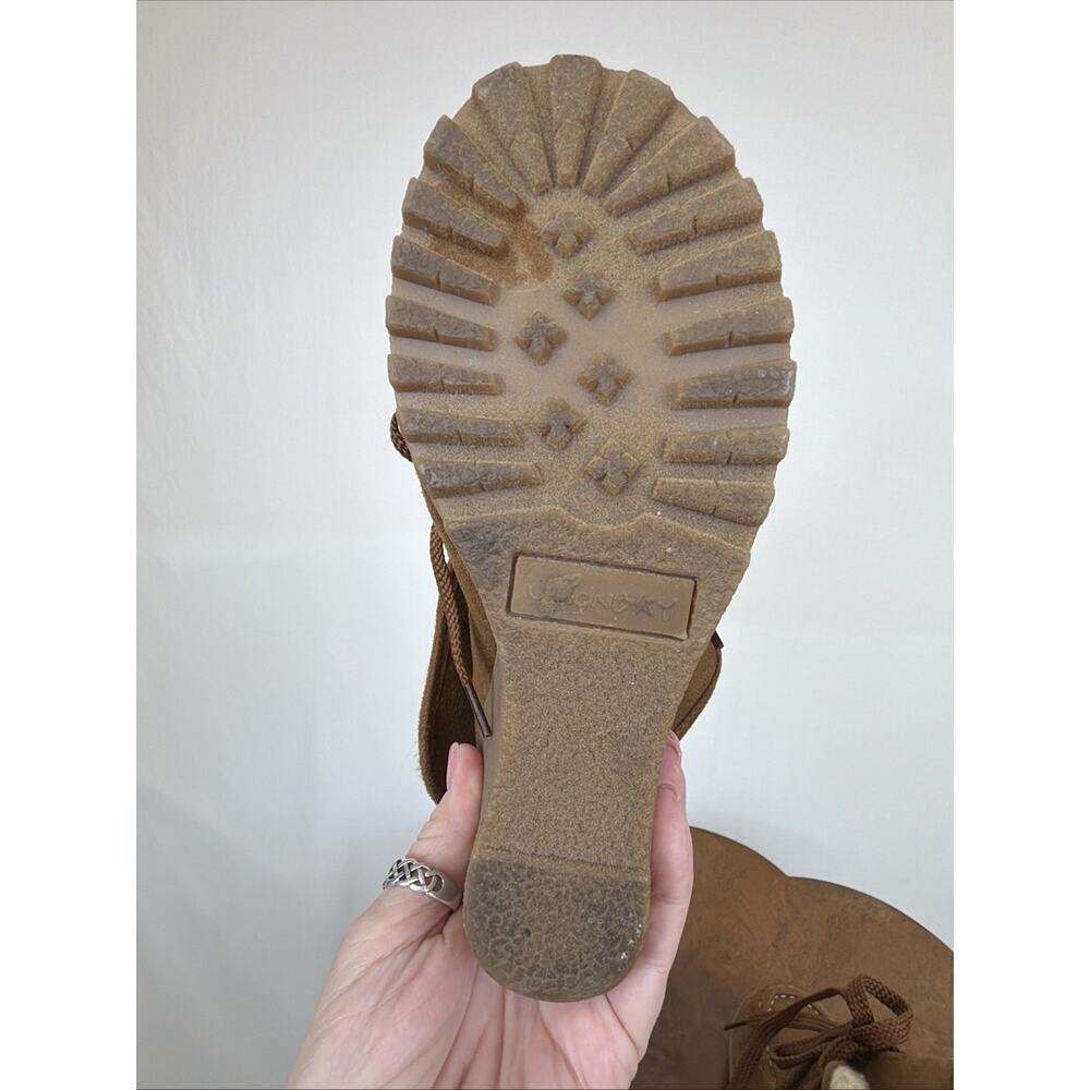 Vintage Y2K Union Bay Brown Wedge Ankle Boots Women's Size 6 - Picture 8 of 8